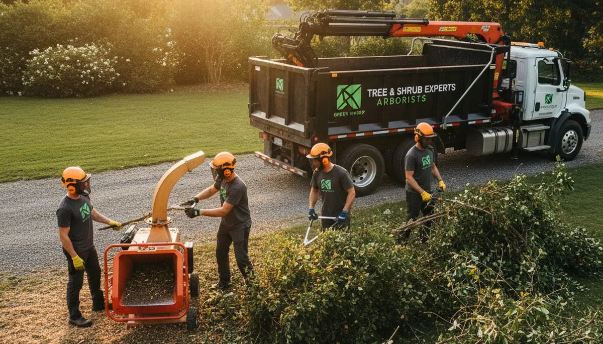 Professional shrub removal service in Allen, TX by Chop Chop Tree trimming overgrown bushes