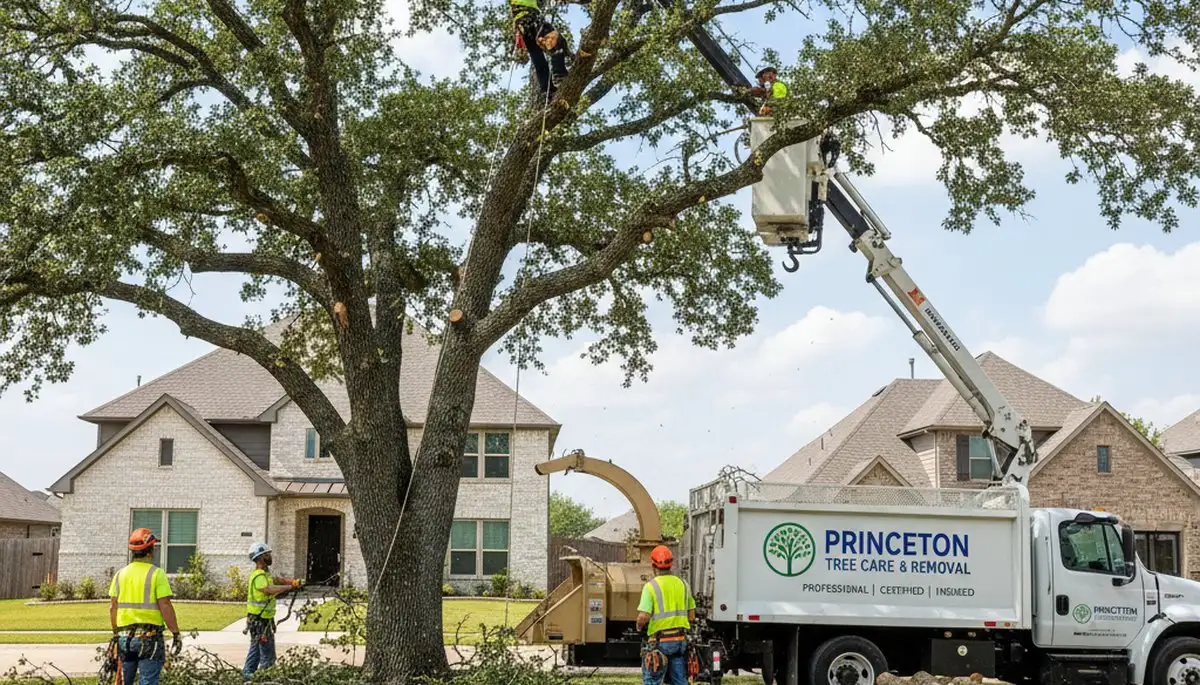 Professional tree removal service in Allen TX safely clearing residential property trees